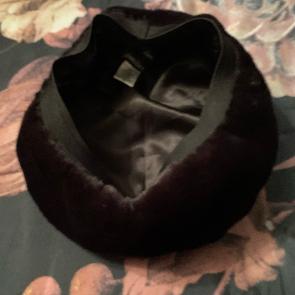 Womens Dennis Basso Brown Faux Hat